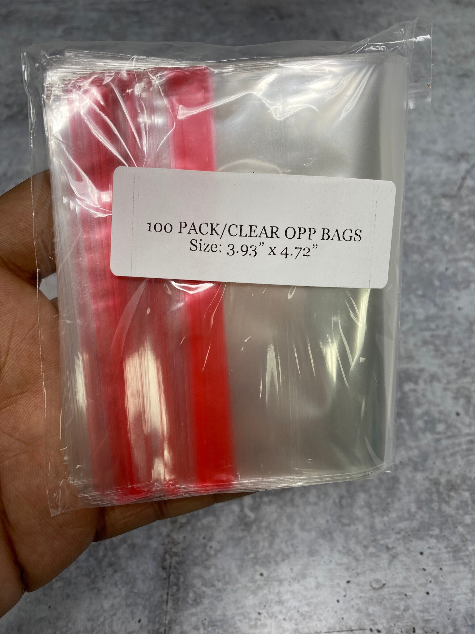 Decor Store 100Pcs Transparent Self Adhesive Sealed Plastic Bags