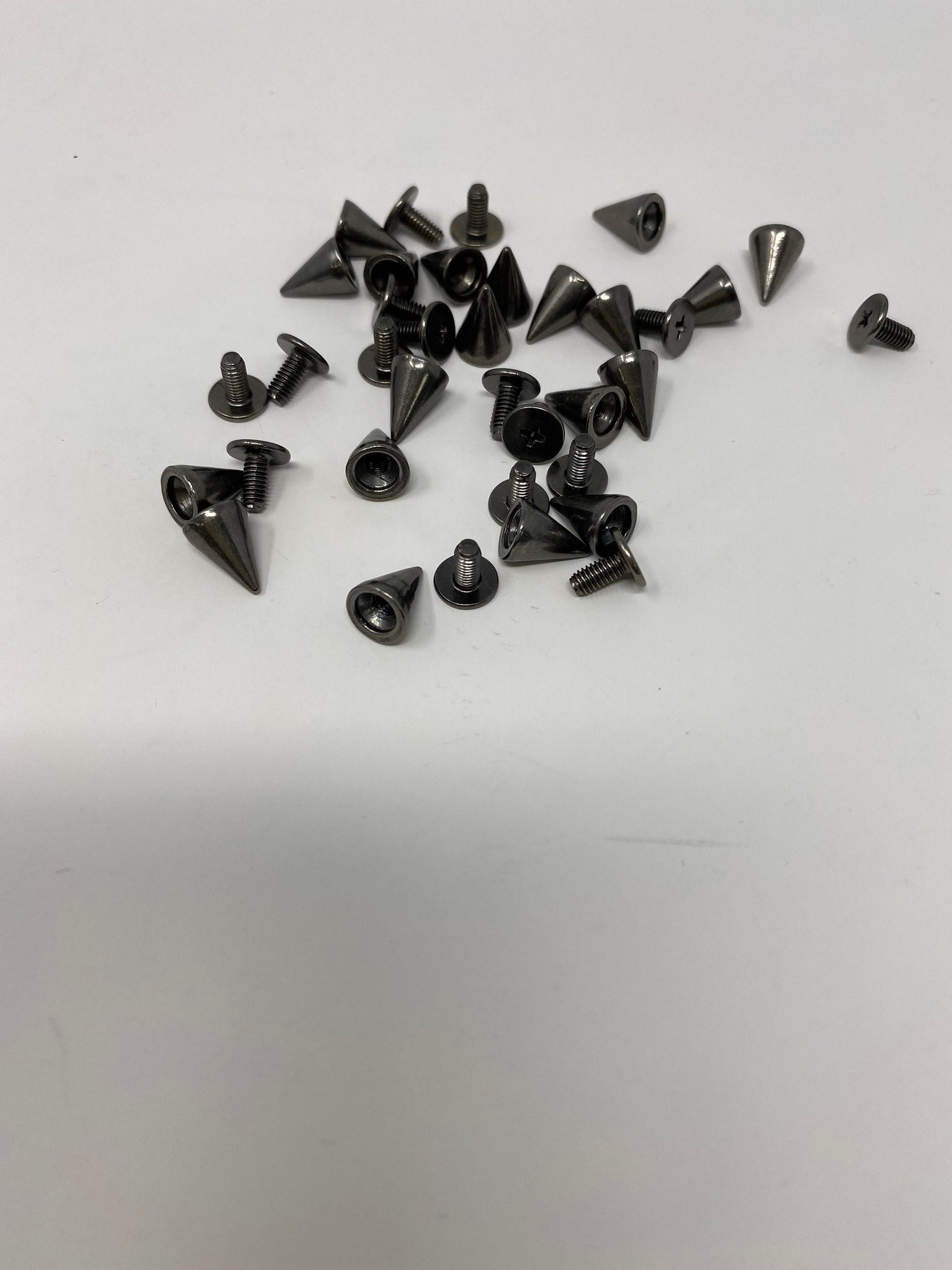 NEW, Screw on Spikes, 10mm 3/8 Black Spiked Studs, Cone Spikes