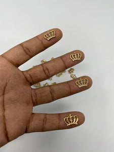 NEW, Hotfix Gold CROWNS, 100 Pcs, 12x15mm, (One Size) Gold, Great for Denim, Sweaters, Camo Jackets, Belts, Bags, Shoes, Crafts,+ MORE!