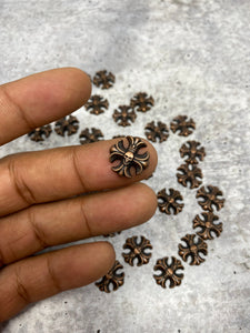 NEW, Hotfix Rusted Bronze Royal Cross Studs, 100 Pcs,(One Size), Great for Denim, Sweaters, Camo Jackets, Belts, Bags, Shoes, Crafts,+ MORE!