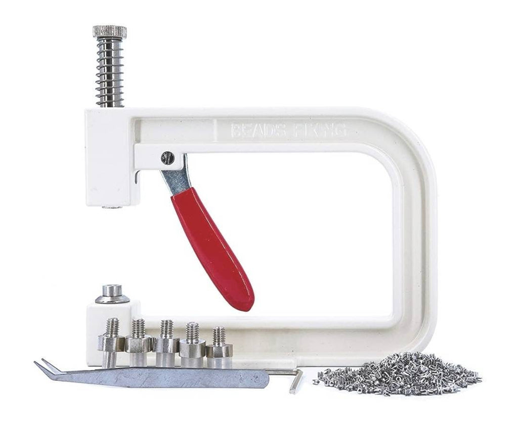 Craft Supplies: Pearl & Rivet Setting Machine w/ Pearls and Rivets; Ha ...