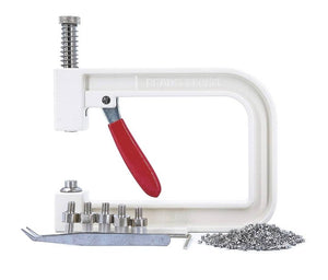 Craft Supplies: Pearl & Rivet Setting Machine w/ Pearls and Rivets; Handheld Pearl Setter, Machine for Studding Shoes, Apparel, Accessories