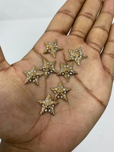 NEW, Hotfix Gold BLING Stars, 100 Pcs, 20mm, (One Size) Gold, Great for Denim, Sweaters, Camo Jackets, Belts, Bags, Shoes, Crafts,+ MORE!