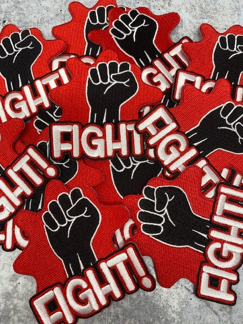 FIGHT FIST!, Exclusive Afrocentric Patch, Size 4'', Iron-on Patch, Conscious Gifts, Juneteenth, BLM