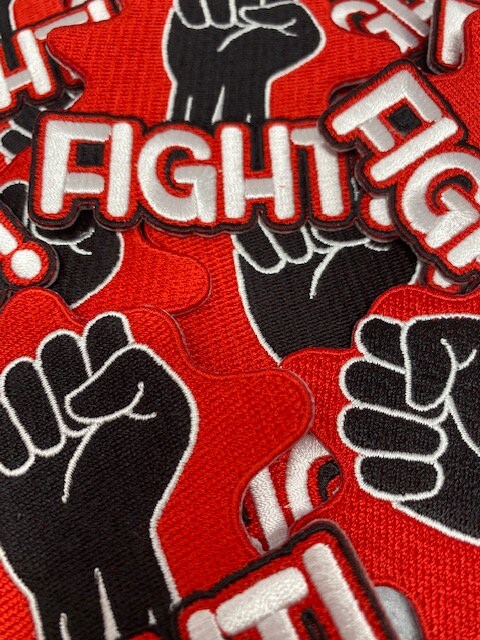 FIGHT FIST!, Exclusive Afrocentric Patch, Size 4'', Iron-on Patch, Conscious Gifts, Juneteenth, BLM