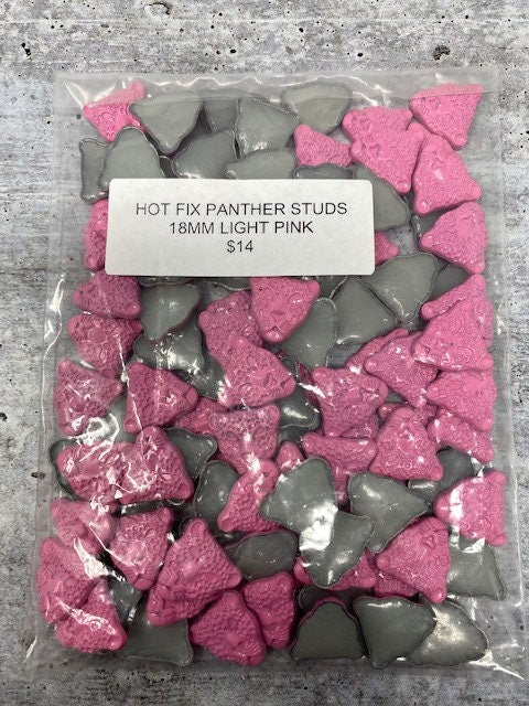NEW, Hotfix Panther Studs, 100 Pcs, 18mm (Large) Light Pink, Great for Denim, Sweaters, Camo Jackets, Belts, Bags, Shoes, Crafts,+ MORE!