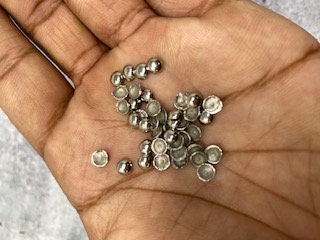 NEW, Hotfix Dome Studs, 100 Pcs, 5mm (XSmall) SILVER, Great for Denim, Sweaters, Camo Jackets, Belts, Bags, Shoes, Crafts,+ MORE!