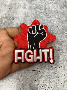 FIGHT FIST!, Exclusive Afrocentric Patch, Size 4'', Iron-on Patch, Conscious Gifts, Juneteenth, BLM