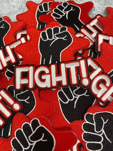 FIGHT FIST!, Exclusive Afrocentric Patch, Size 4'', Iron-on Patch, Conscious Gifts, Juneteenth, BLM