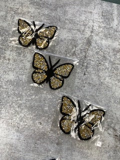 Exclusive, MULTI-COLOR "Butterfly" Bling Patch, Size 3", Cool Applique For Clothing, Iron-on Patch, Small Patch for Jackets, DIY Projects