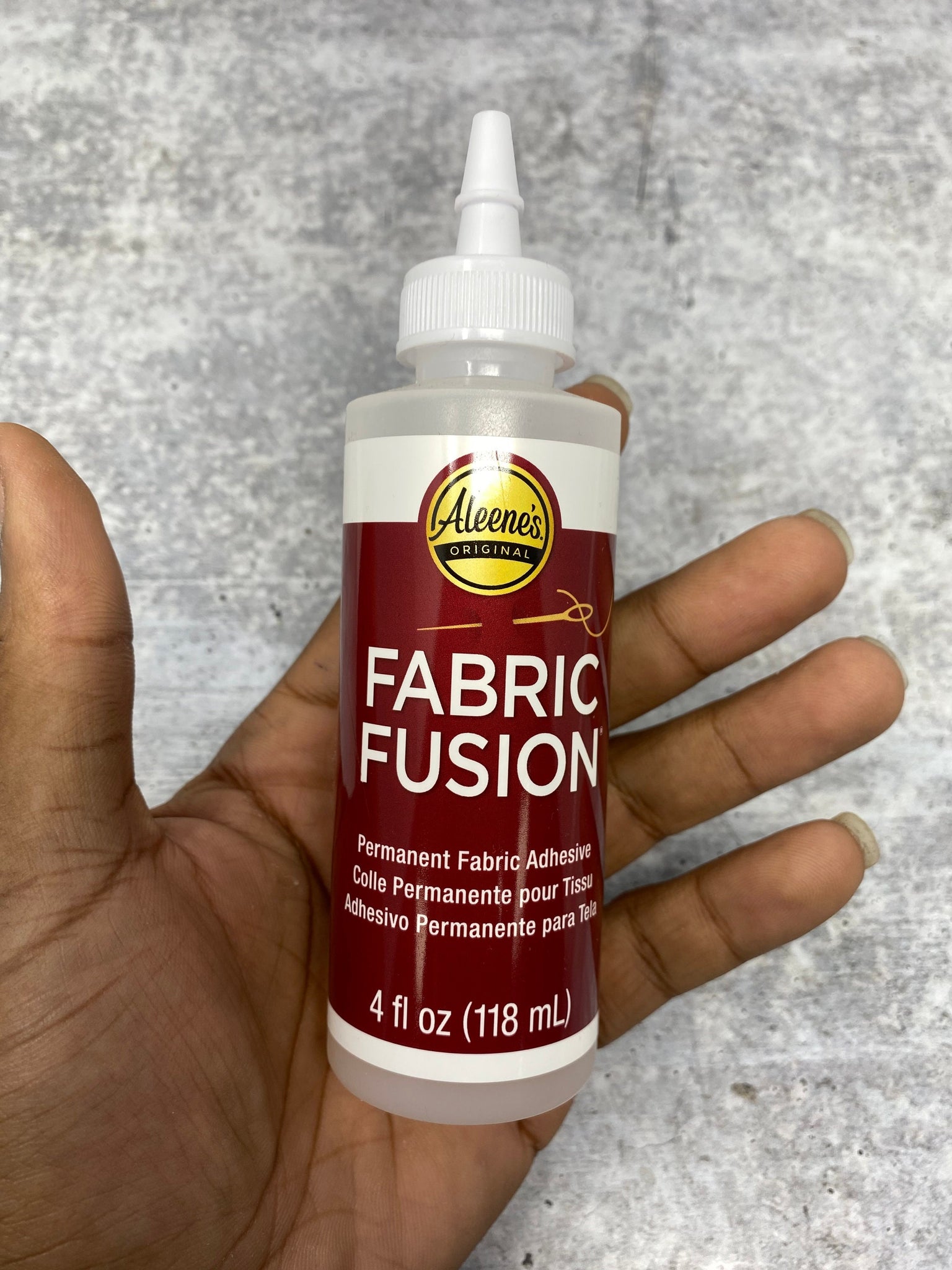 NEW, "Fabric Fusion", Permanent Fabric Adhesive, Great on clothing and other fabrics, Non-toxic, Dries Clear, Washable (4fl oz/118 mL)