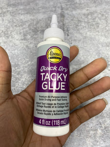 NEW, "Quick-Dry Tacky Glue" , Premium All Purpose Adhesive, Quick Drying , Fast Tacking, Tacky Glue, 4fl oz (118 mL)