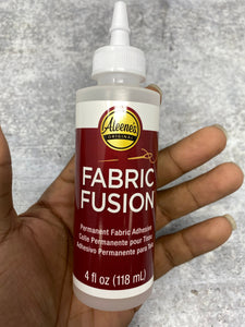 NEW, "Fabric Fusion", Permanent Fabric Adhesive, Great on clothing and other fabrics, Non-toxic, Dries Clear, Washable (4fl oz/118 mL)