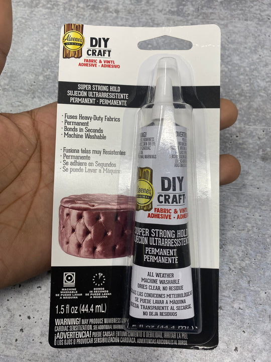 NEW, "DIY Craft Fabric & Vinyl" Fabric/Vinyl Adhesive, Super-Strong Hold, Great for Heavy Duty Fabric, Bonds in Seconds, 1.5 fl oz (44.4 mL)