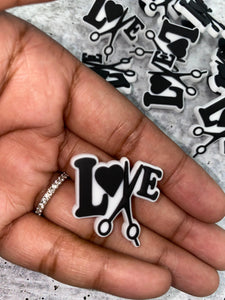 New, "Scissors of Love" Charm for Crocs; 1Pc., Symbolic Statement Charms for Clogs;  Cute Charm for Shoes and Silicone Bracelets