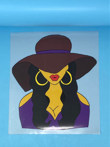 T-shirt Transfer Sheet, "Sophisticated Lady "  for HEAT PRESSING on garments,T-Shirts, Sweaters, Htv Appliques, Etc.