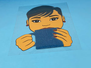 T-shirt Transfer Sheet, "Sippin' Tea"  for HEAT PRESSING on garments,T-Shirts, Sweaters, Htv Appliques, Etc.