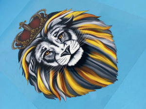T-shirt Transfer Sheet, "Lion King"  for HEAT PRESSING on garments,T-Shirts, Sweaters, Htv Appliques, Etc.