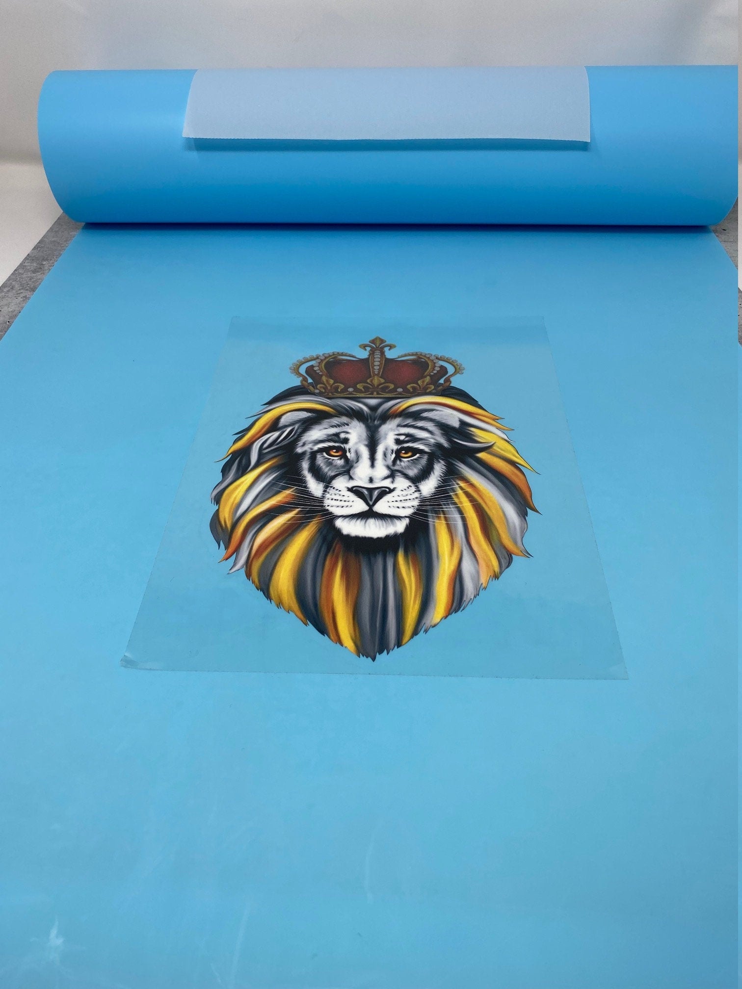 T-shirt Transfer Sheet, "Lion King"  for HEAT PRESSING on garments,T-Shirts, Sweaters, Htv Appliques, Etc.