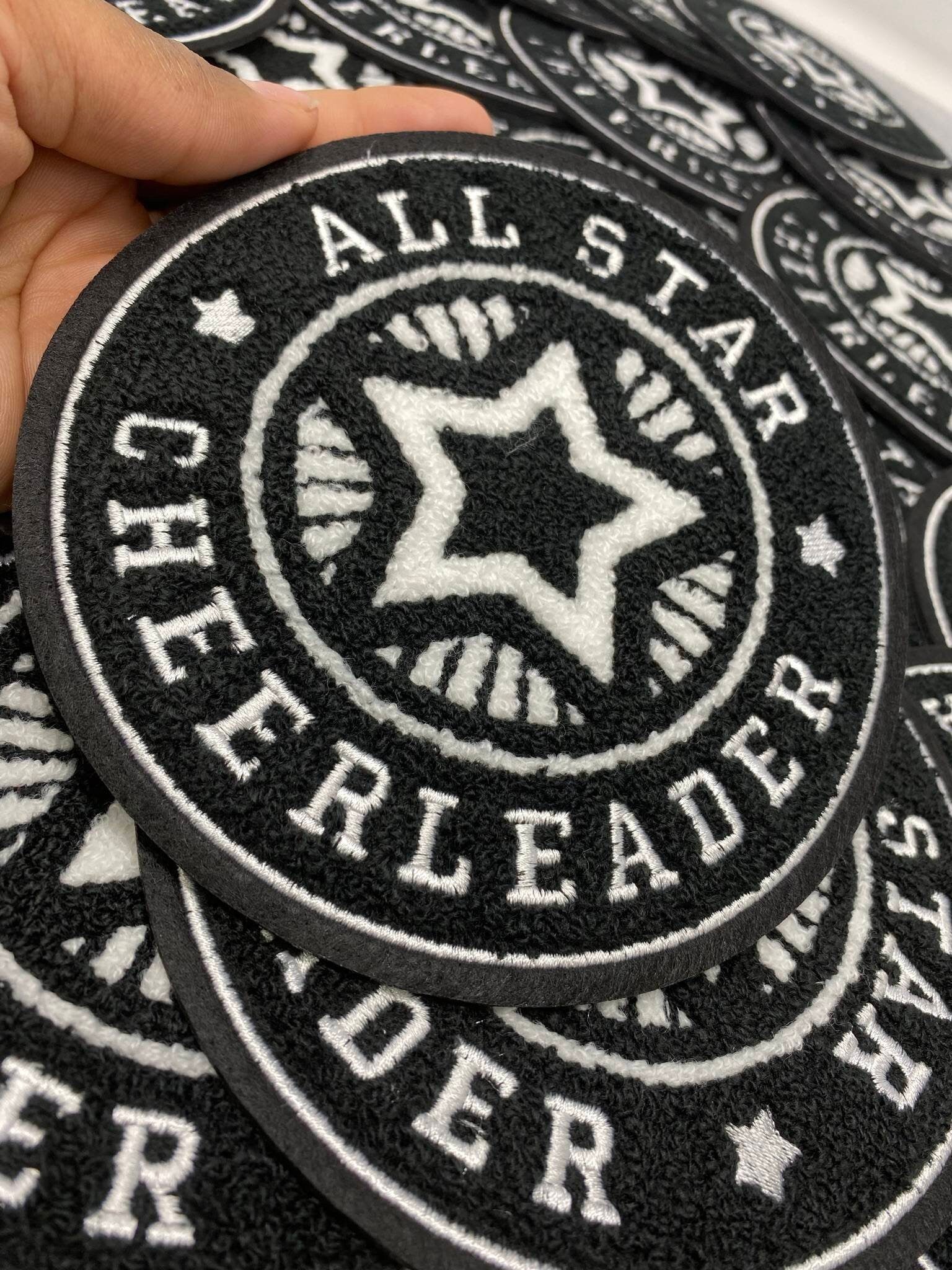 New Black Leather Yeah Star Number Embroidered Patches for Clothes Iron on  Clothes Jacket Shoes Appliques