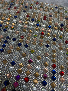 Colorful Square Stones,Hot-fix Rhinestone Sheet for Blinging Clothes, Shoes, Handbags, Mugs, Wine Glasses & More, 10" x 16.5" sz, 18,000 pcs