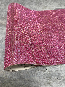 Square PINK Stones, Self-Adhesive Rhinestone Sheet, for Crafts: Blinging Clothes, Shoes, Handbags, Mugs & Wine Glasses,Size  10" xåÊ16.5"