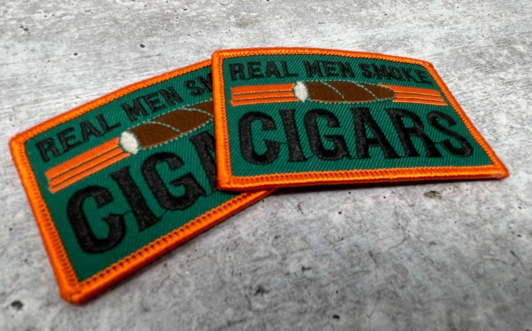 Cigar Lovers,Real Men Smoke Cigars 1-pc, Smokers Gift, Cool Embroide –  PatchPartyClub