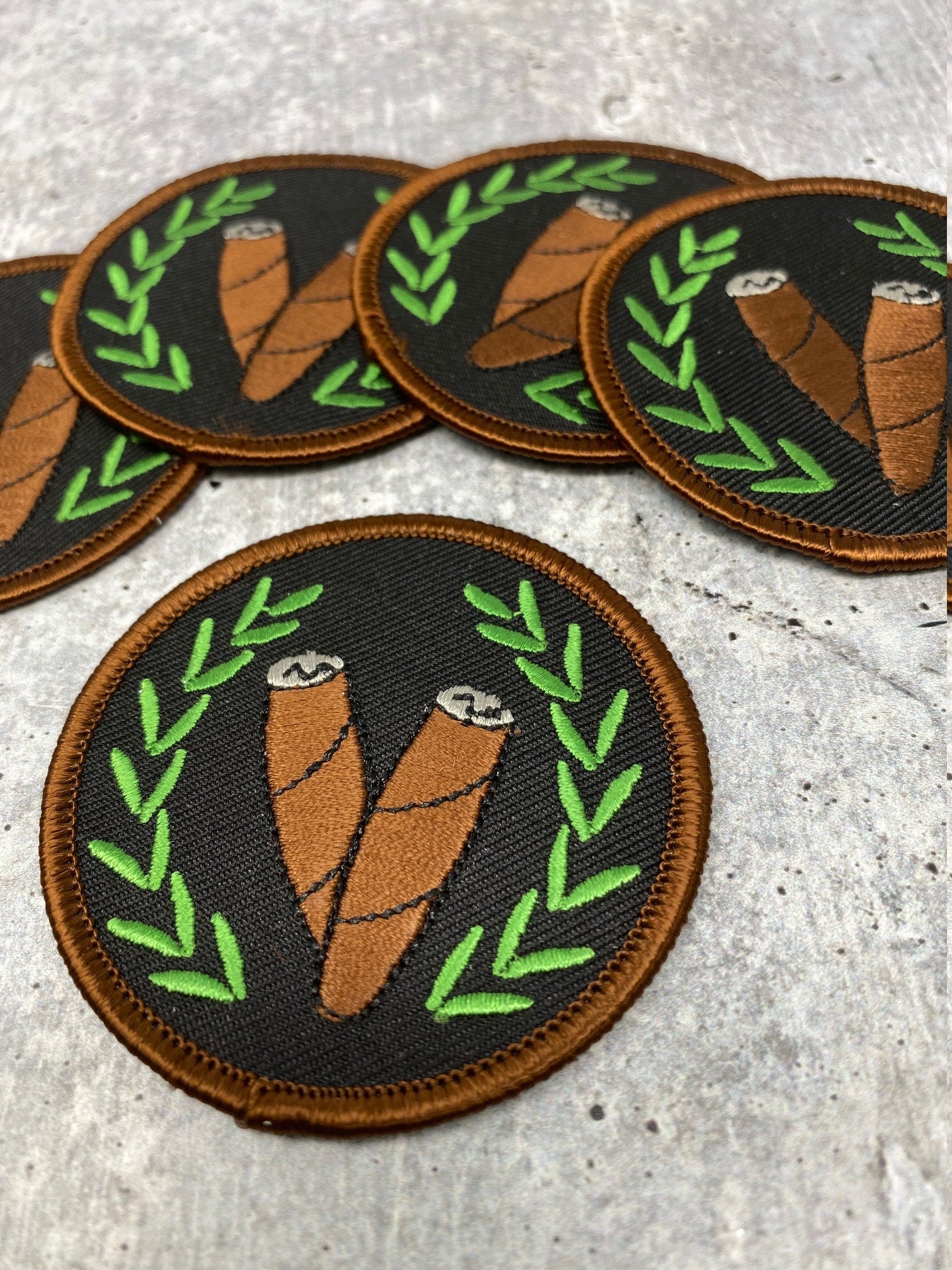 Cigar Lovers,"Cigar Badge" 1-pc, Smokers Gift, Cool Embroidered Patch, Circular, Size 3',  Iron-on, Patches for Men