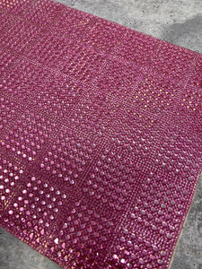 Square PINK Stones, Self-Adhesive Rhinestone Sheet, for Crafts: Blinging Clothes, Shoes, Handbags, Mugs & Wine Glasses,Size  10" xåÊ16.5"