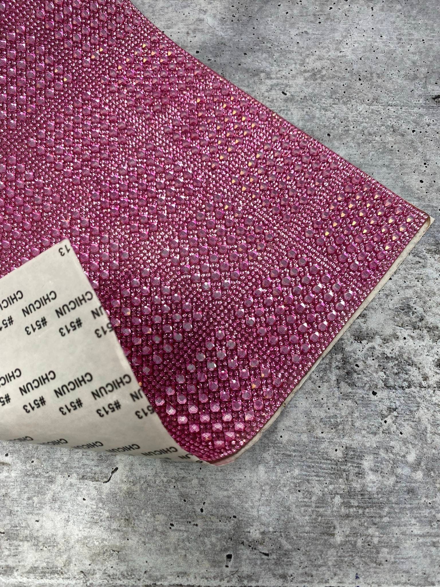 Square PINK Stones, Self-Adhesive Rhinestone Sheet, for Crafts: Blingi –  PatchPartyClub