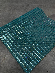Glass "TURQUOISE" Squares,Hot-fix Rhinestone Sheet for Blinging Clothes, Shoes, Handbags, Wine Glasses & More, 10" x 16.5" sz, 135 Squares