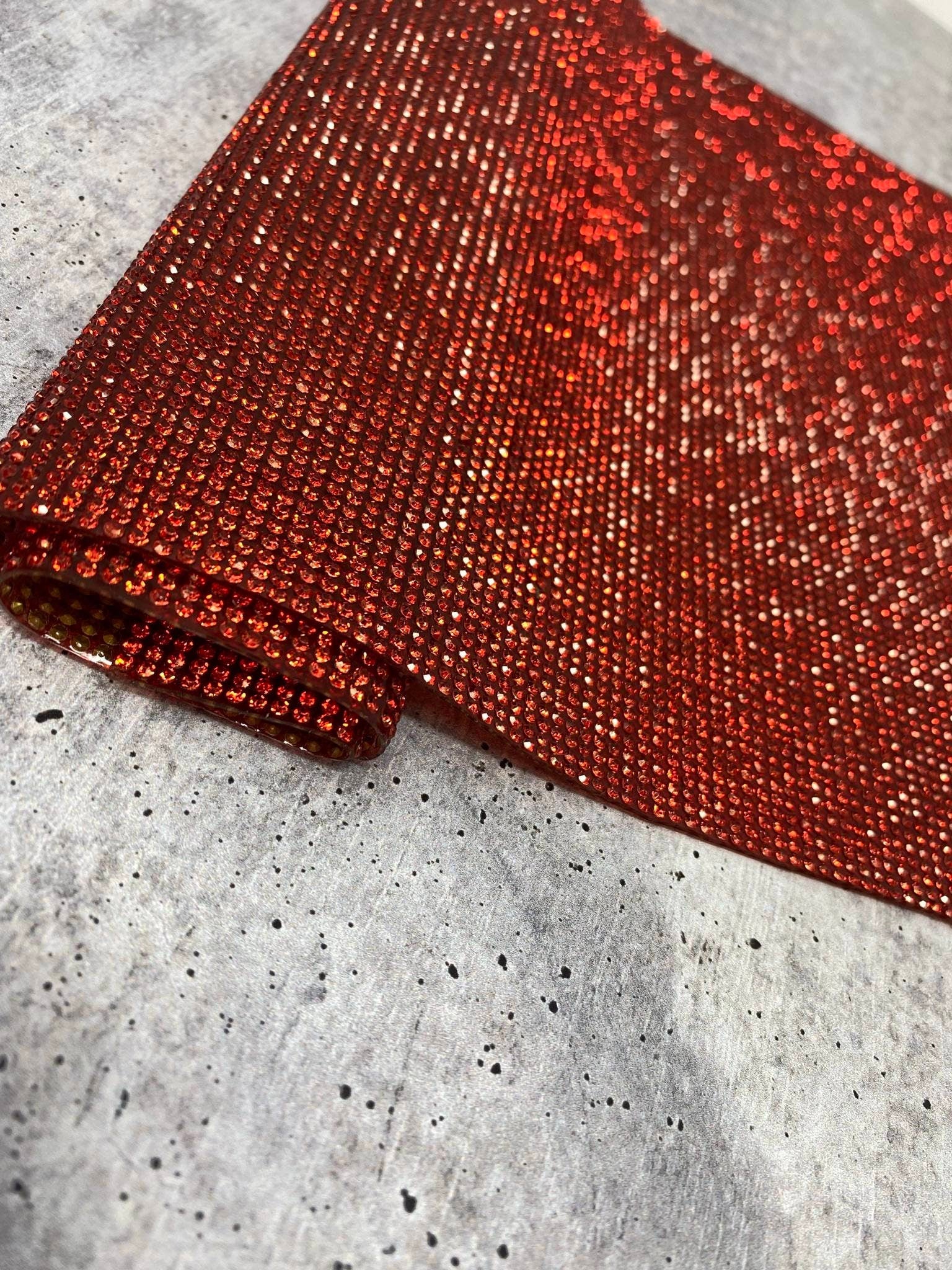 Sparkling RED,Hot-fix Rhinestone Sheet for Blinging Clothes, Shoes, Handbags, Mugs,  & More, 10" x 16.5" sz, 18,000 Stones, Iron-on