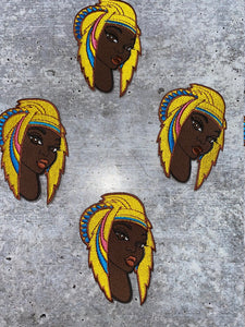 NEW, Beautiful Cherokee Queen, 4-inch Melanin Patch, Colorful Nubian Iron or Sew-on Embroidered 3D Afrocentric Patch,