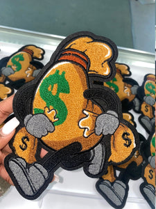 NEW ARRIVAL, Chenille "Bag Secured", Check a Bag Patch, Large, Size 9", Sew-on, Varsity Patch, Entrepreneur Gift, Fun Jacket Patch, DIY