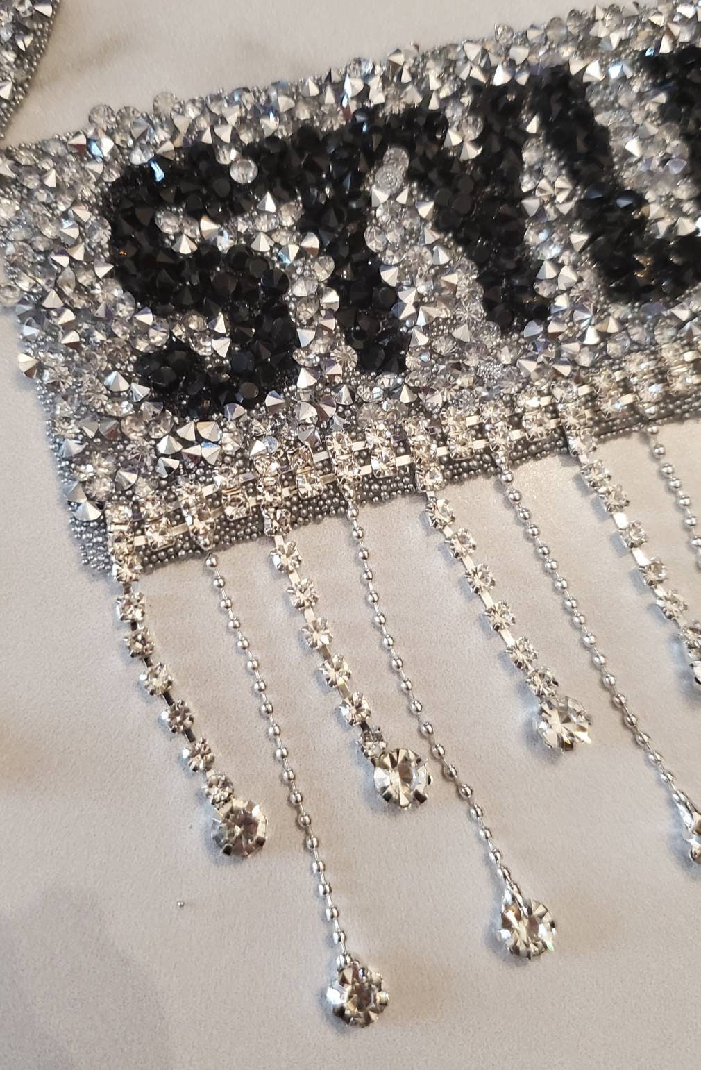 New Arrival, "STYLE" Blinged Out, Dripping Rhinestone Patch with Adhesive, Rhinestone Applique, Size 4"x4", Czech Rhinestones, DIY Applique