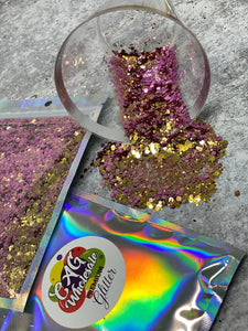 Rose/Gold Color Shift Chameleon Premium Glitter, Multi-Purpose Glitter for Crafts & Beauty, Nails, Resin, Phone Case, DIY, Slime,Tumblers