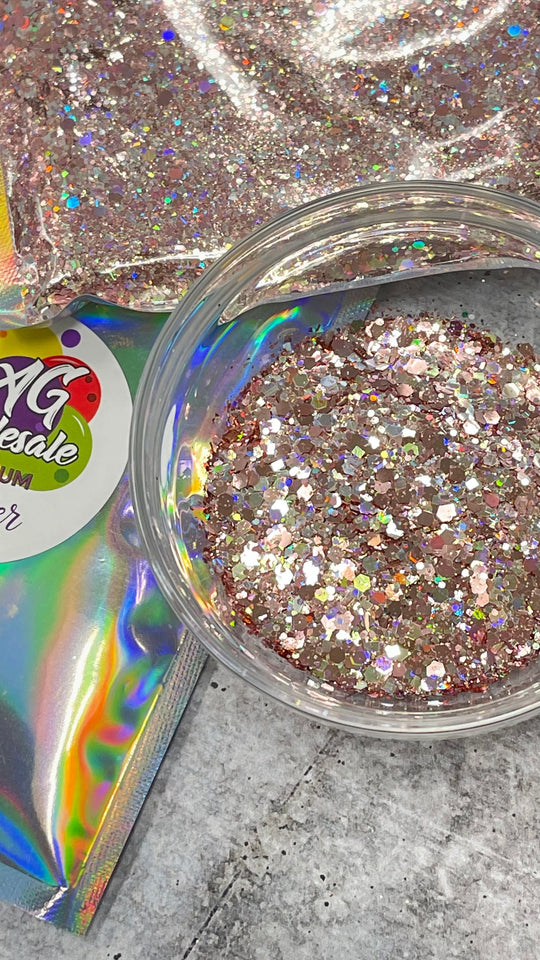 Vibrant,"Rose Petal Sand" Chunky Holographic Glitter, Glitter for Crafts & Beauty, Nail Glitter, Resin, Phone Case, DIY, Slime,Tumblers