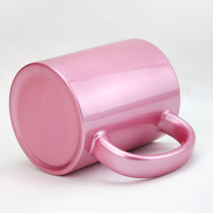 Personalized Sublimation Mug: 11oz Pink Color Metallic mug, Custom Drinkware Mugs, Perfect Gift, Personalize Mug, For A Special Someone
