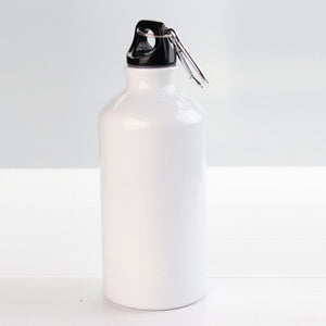 8oz (600ml) “Glossy” White Sport Water Bottle; Sublimation Water Bottle, Good for Customization with Dye Sub DIY Projects, Travel Canteen