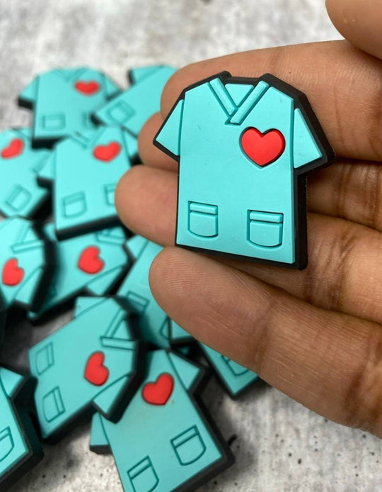 1-pc Medical Scrub Shoe Charm, Medical Charm; Nurse,  Tech, Dr Charms for Crocs; Cute Charm for Shoes &  Silicone Bracelets, Healthcare Gift