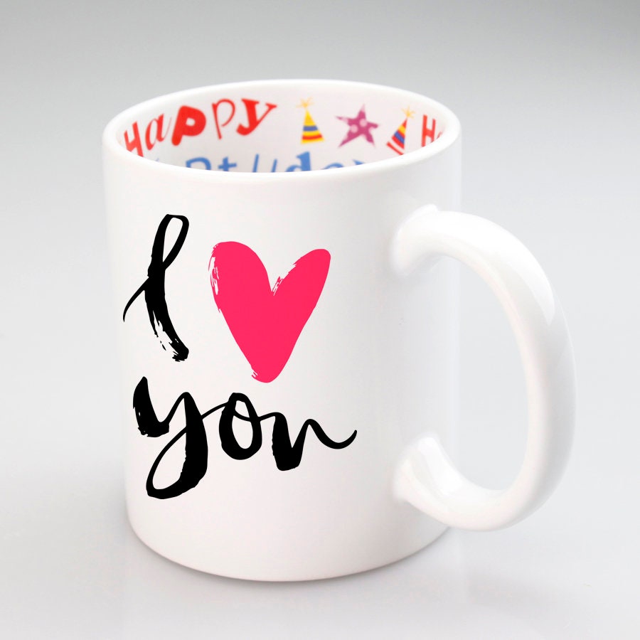 Neon Yellow Cup With Heart as a Gift Coffee Cup Coffee Mug 