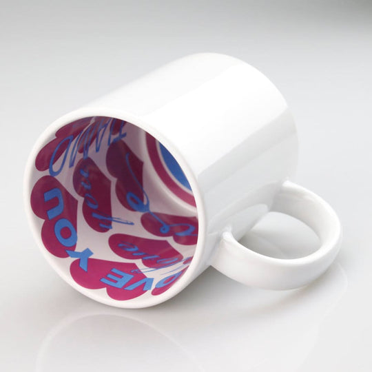 Sublimation Blanks, Bright White, 11oz inner I Love you mug, Custom Drinkware Mugs, Perfect Gift, Personalize Mug, For A Special Someone