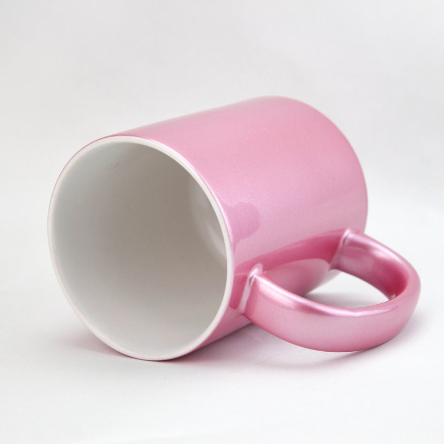 Personalized Sublimation Mug: 11oz Pink Color Metallic mug, Custom Drinkware Mugs, Perfect Gift, Personalize Mug, For A Special Someone