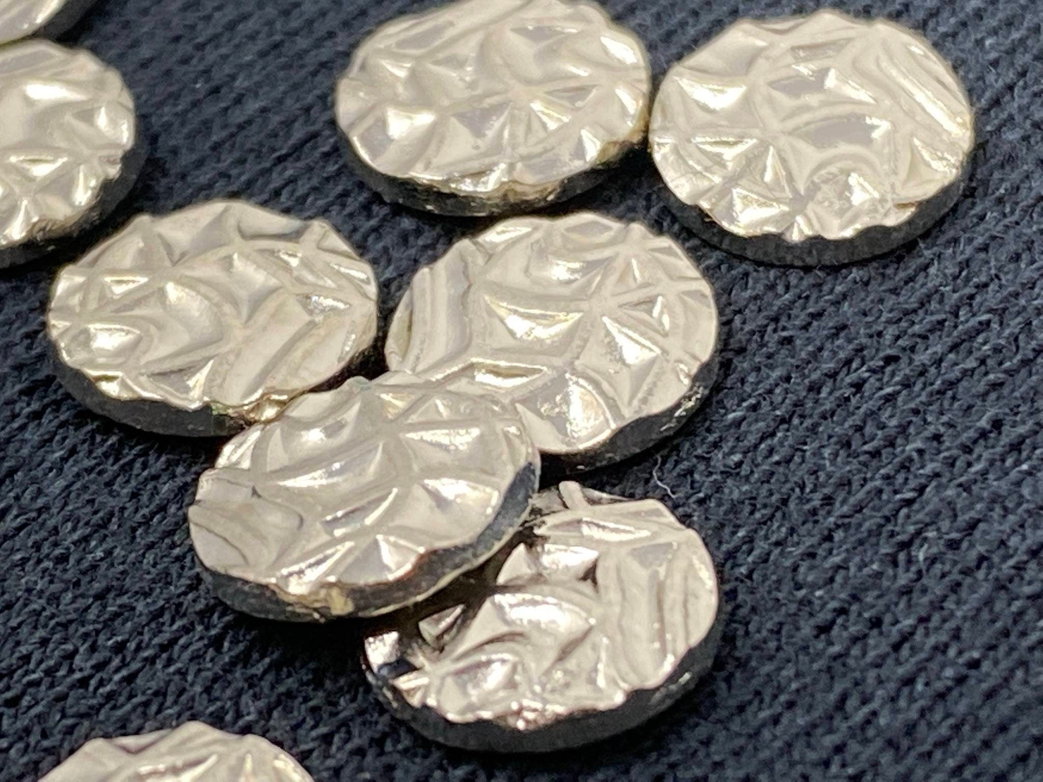 New, "Ripple Wave" SILVER Hotfix Studs, 100 Pcs, 10mm, DIY Crafts, Great for Denim, Sweaters, Jackets, Belts, Bags, Shoes, Crafts,+ MORE!