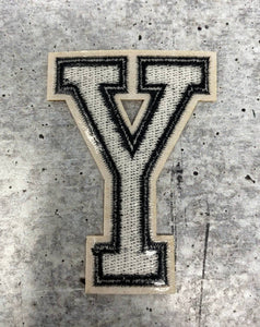 New, "Black" 3" Embroidered Letter w/GOLD Felt, Varsity Letter Patch, 1-pc, Iron-on Backing, Choose Your Letter, A-Z Letters, DIY Letters,