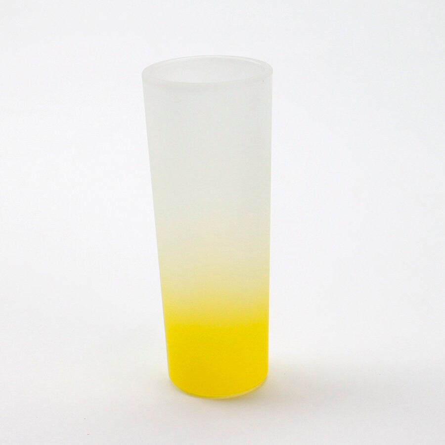 3oz “Yellow” Frosted Shot Glass, Blank Shot Glass for Sublimation, Customizable Frosted Shot Glass, Dye-Sub Blank for DIY Gifts