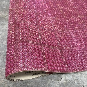 Square PINK Stones, Self-Adhesive Rhinestone Sheet, for Crafts: Blinging Clothes, Shoes, Handbags, Mugs & Wine Glasses,Size 10" x 16.5"