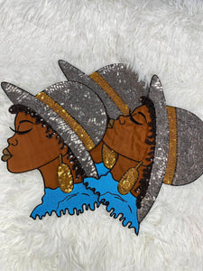 Exclusive, 1-pc "Peace Be Still Queen" Sequins, Embroidery, & Satin, 10'' Patch, Iron-on Applique, Large Back Patch, Patch for Clothing