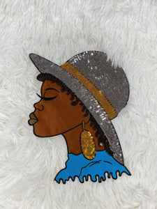 Exclusive, 1-pc "Peace Be Still Queen" Sequins, Embroidery, & Satin, 10'' Patch, Iron-on Applique, Large Back Patch, Patch for Clothing