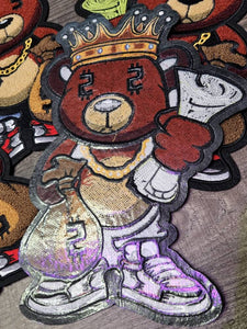 Exclusive, Chenille, Money Bear King, w/Dollar Sign Eyes, Large